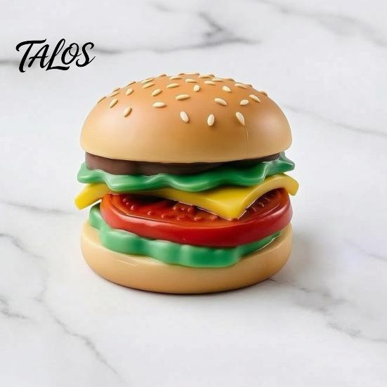 Durable Fidget Gifts for Kids Hamburger Squeeze Toy, Food Shape Slow Rising Realistic Stress Relief Toy Soft Burger Sensory Anxiety TPR Fidgets