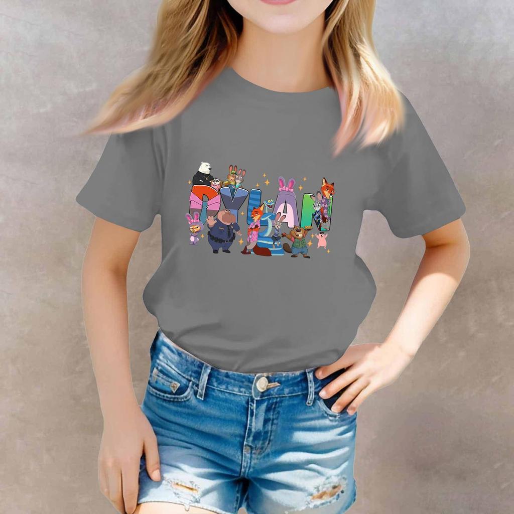 Toddler Girl Boy T-Shirts Kids Top Boys And Girls Printed Short Sleeved T-shirt