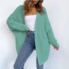 Loose Jumpers Woven Long Sweater Coat Trend Knitted Cardigan Outwear Women Long Sleeve Solid Color Pockets Casual Sweater Coats