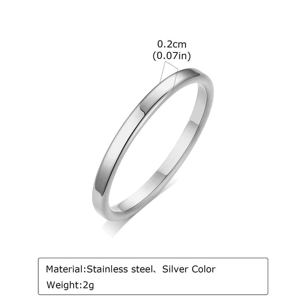 Anello Semplice Placcato Oro 18K Acciaio Inossidabile Liscio Anello di Fidanzamento Matrimonio per Coppia Impermeabile Gioiello per Dita Regalo per Uomini Donne