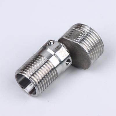 304 Roestvrij Staal Hoekige Gebogen Voet 360° Draaibare Hoekverstelling Excentrische Schroef Hoek Wandmontage Douchekraan Adapter