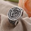 New Arrival Vintage Wolf Animal Design Thai Silver Men Ring Original  Never Fade Cheap