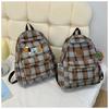 Adorable Dachshund Tweed Plaid Backpack for Girls - Junior High To College Students (2025 Autumn/Winter Collection)