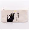 1 Pcs Cute Cartoon Cat Canvas Zipper Pencil Bag Case Children Pen Bags Women Cosmetic Bag Children Gift Stationery