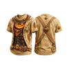 Halloween Pumpkin Sheriff Graphic T-Shirt for Western Theme, Short Sleeve
