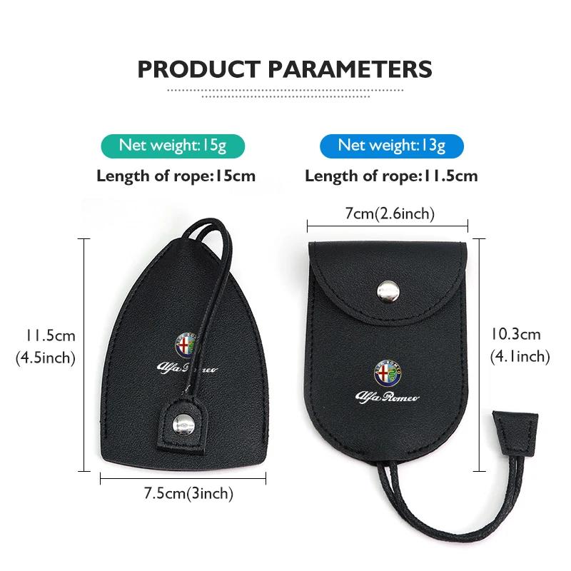 Car Sticker For Alfa Romeo 159 147 Portable Leather Car Key Protective Case Key Organizer Bag Badge Accessories For Alfa Romeo G abc012