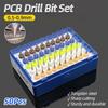 PCB Circuit Board CNC Engraving Hole Drilling Tool Cutter PCB Drill Bit Set 0.5mm-0.9mm Carbide Micro Drill Bits