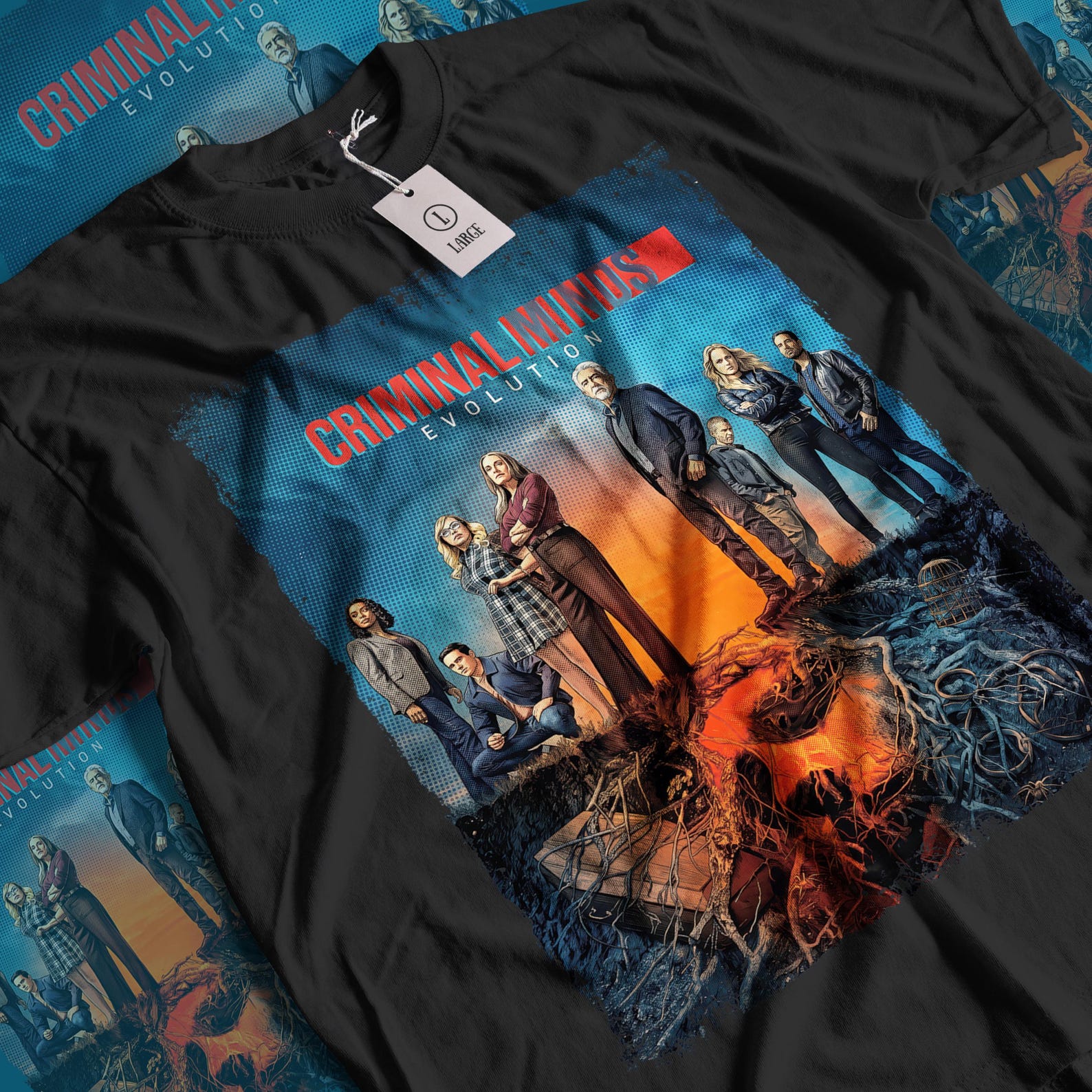 Criminal Minds TV Series T-Shirt: Vintage Movie Unisex Graphic Tee XL