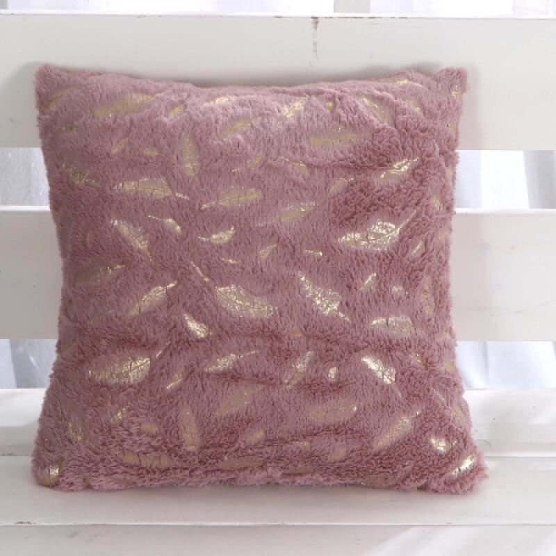 43X43Cm Cushion Cover Short Plush Gold Plated Throw Pillow Embedded Decoration Cushion Home Pillow Cover Coreless Single Pillow Cover