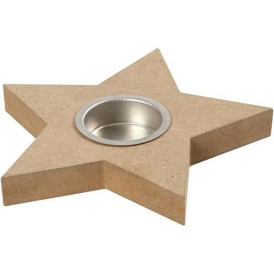 Ljusstake - Metall - Stjärna - Brun - Inomhus - 40 mm