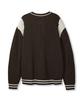 Nodu Varsity Two-Way Zip-Up Knit [Brown]