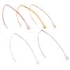 20pcs Gold Rhodium Copper 28 55mm French V-shaped Earring Hooks Findings Ear Hook Wire Settings Base Settings For Jewelry Making