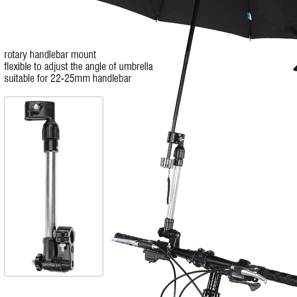 Bicycle Baby Stroller Wheelchair Sunny Rain Umbrella Stand Extension Holder for Handlebar