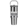 Tazza da Auto Portatile da 30 oz ad Alta Capacità, Tazza Termica in Acciaio Inossidabile con Cannuccia e Manico, Borraccia da Viaggio Sportiva, Termos
