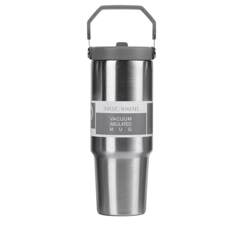 

890ml-1500ml Stainless Steel Outdoor Thermos Portable Tumbler Vacuum Flasks Cold&Hot Thermal Mug Sports Water Bottle with Straw As picture