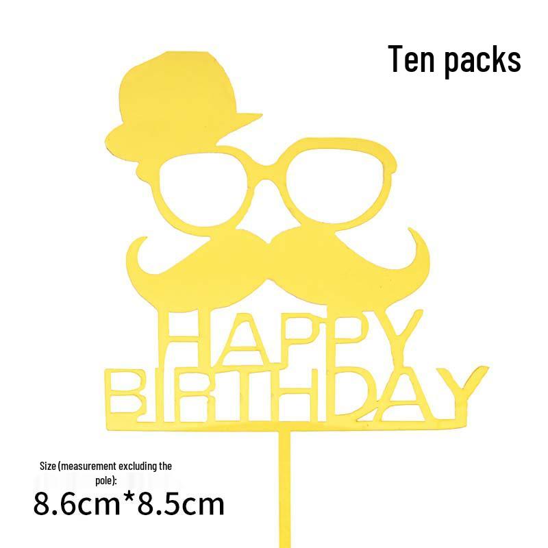 50-Pack Acrylic 'Happy Birthday' Cake Toppers - Popular Party Decorations with Free Shipping