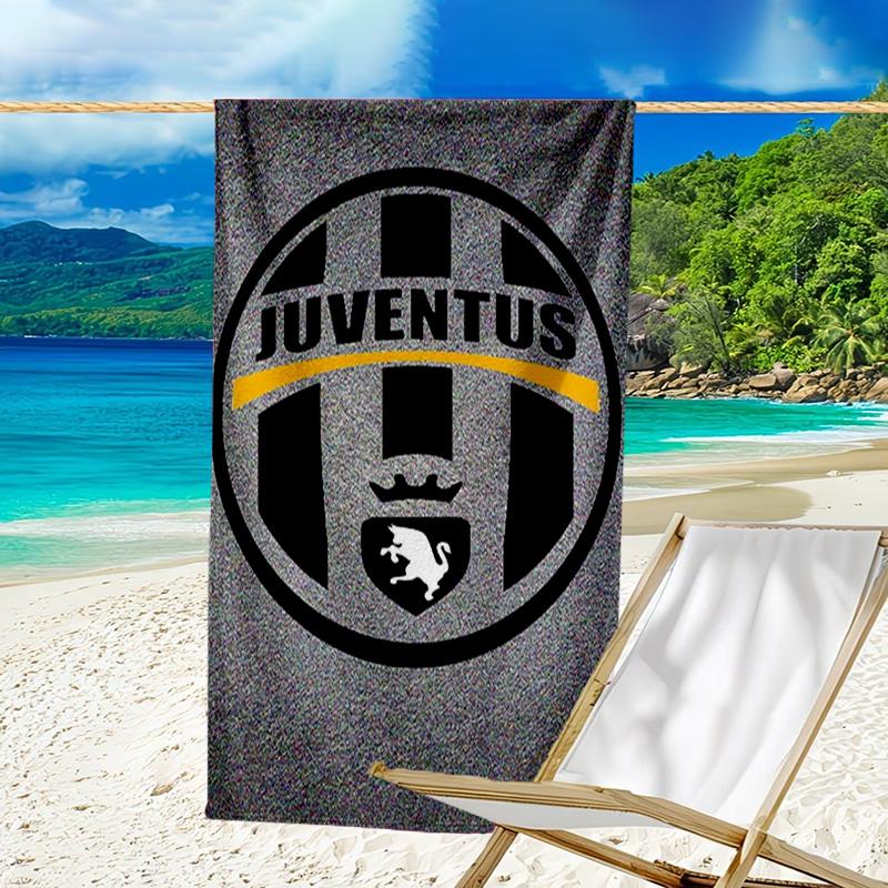 Fußball Fußballwappen Aufgedrucktes Strandtuch, Superweiche Mikrofaser, Perfektes Geschenk Geburtstag, für Pool, Strand, Reisen, für Familie und Freunde