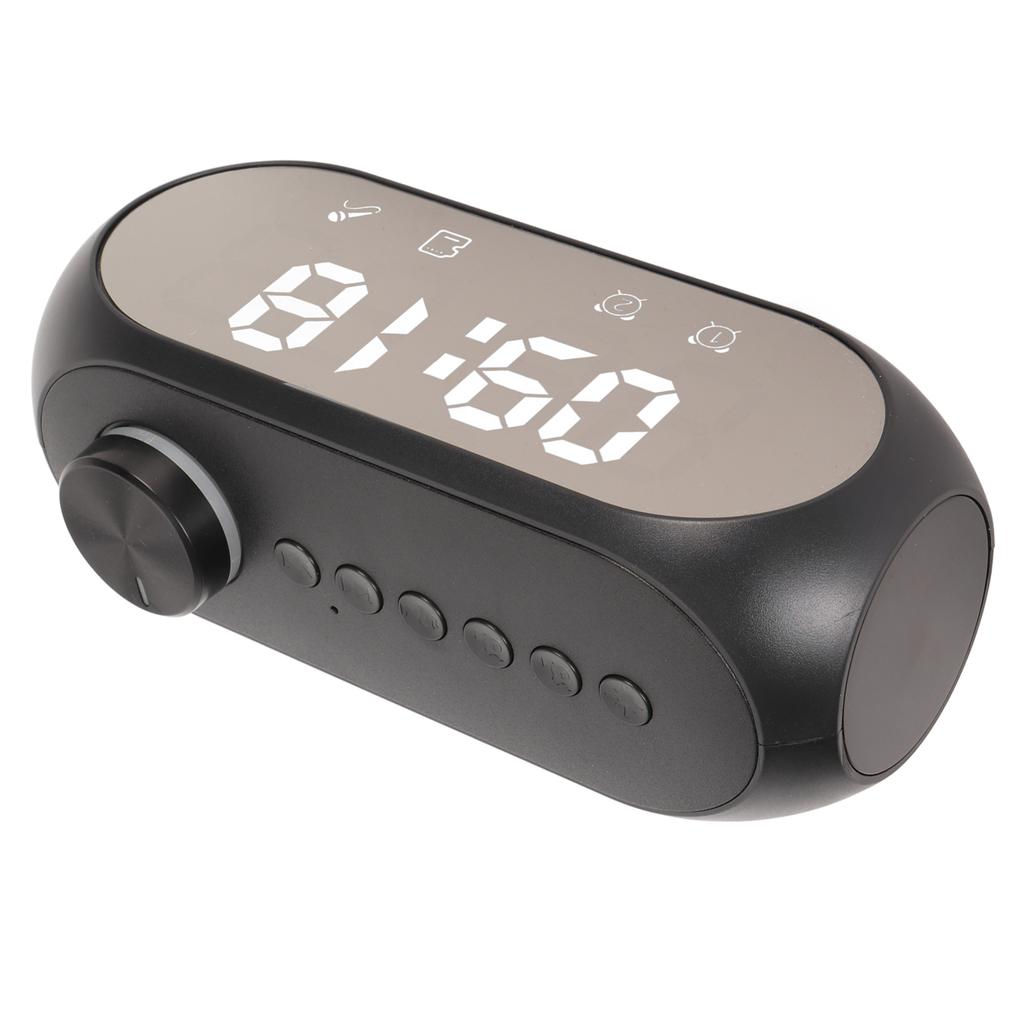 Wireless Bluetooth Speaker RGB Lighting Strong Bass Temperature Display Voice Broadcast FM Radio Mirror Alarm Clock