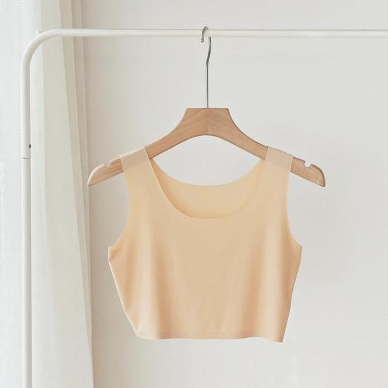 Women's Silky Tank Tops Elastic Cooling Sleeveless Camisoles Basic Shirt Ultra-Thin Seamless