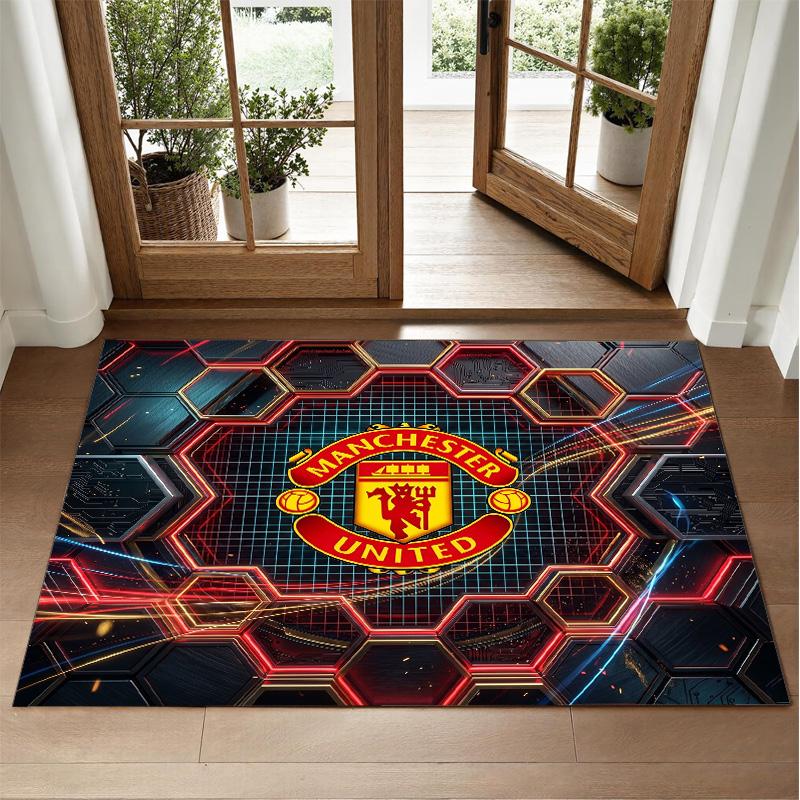 Manchester United Design Kristall Samt Teppich Weiche Dekorative Matte für Schlafzimmer Eingang