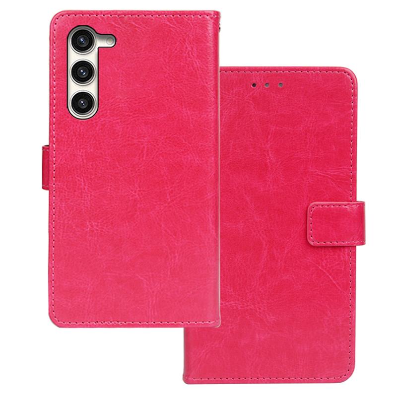 For Samsung Galaxy S24+ PU Leather Phone Case Wallet Crazy Horse Texture