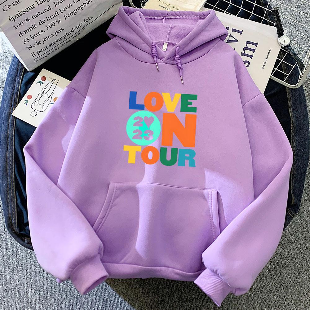 Sudaderas Hoodie Love on Tour Hip Hop Comfortable Sweatshirts Funko Pop Gothic Fleece Clothing Moletom Grunge Vintage Pullovers