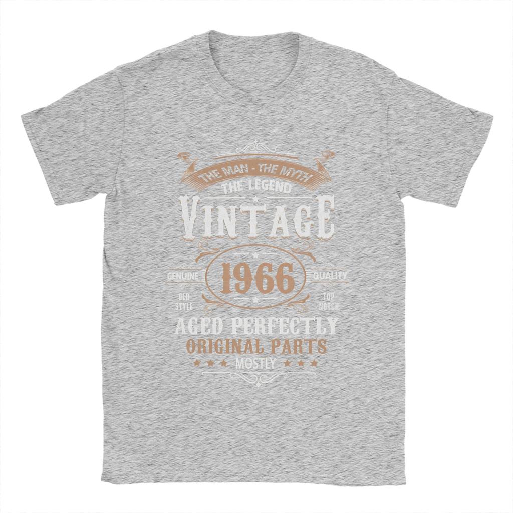 60th Birthday Vintage 1966 Unisex Myth Legend Retro Birthday Gift T Shirts Unisex Pure Cotton Amazing TShirt Crew Neck Tee Shirt