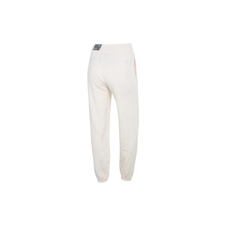 Puma Classics Sweatpants With Solid Logo Women Bottoms White 673628-99