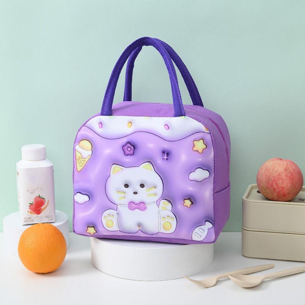 

Aluminum Foil 3D Cartoon Insulated Lunch Bag Thickened Cool Food Bag Food Storage Bag Picnic Style 7