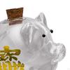 Clear Glass Piggy Bank - Stylish Money Saving Box for Home Decor and Gifts