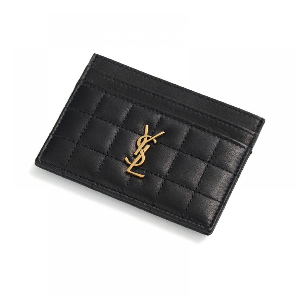 Saint Laurent Cassandra Monogram Matelass  Steppung Gold Kartenetui 742760 Aabvp 1000