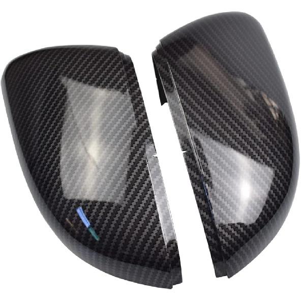 Hacreyatu Rearview Mirror Cover Left Right Side Mirror Covers Caps Compatible with VW Golf 6 GTI MK6 2009-2014 Door Wing Mirrors case tools Trim
