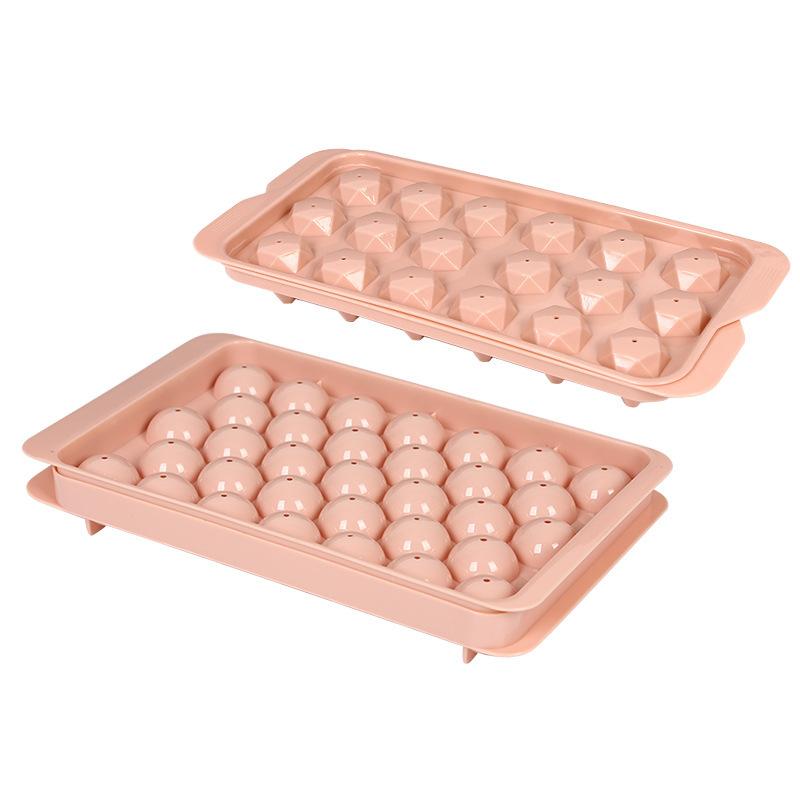Home Creative 33 Compartments Ice Making Ball Shape Homemade Ice Compartment Moulds