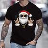 Christmas Men T-shirt 3D Print Beer Santa Claus Pattern Printing T Shirt for Man Hip-hop T-shirt New Year Gift Graphic T Shirt