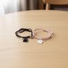 Love Heart Magnet Ghost Magnetic Rope Bracelet Black White Ghost DIY Beaded Rope  Halloween Jewelry