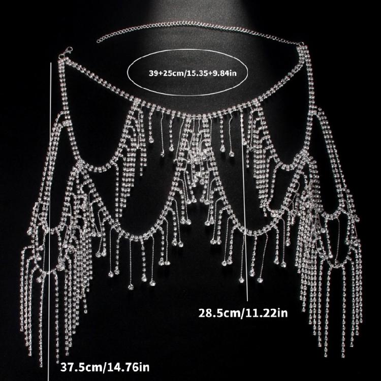 Delicate Crystal Embellished Layered Body Jewelry Ergonomic Shoulder Fit Sturdy Design for Bridal and Festive Wear