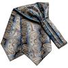 Hi-Tie Men Business Cravat Silk Ascot Scarves Paisley Tie Set for Men handkerchief Cufflinks Set