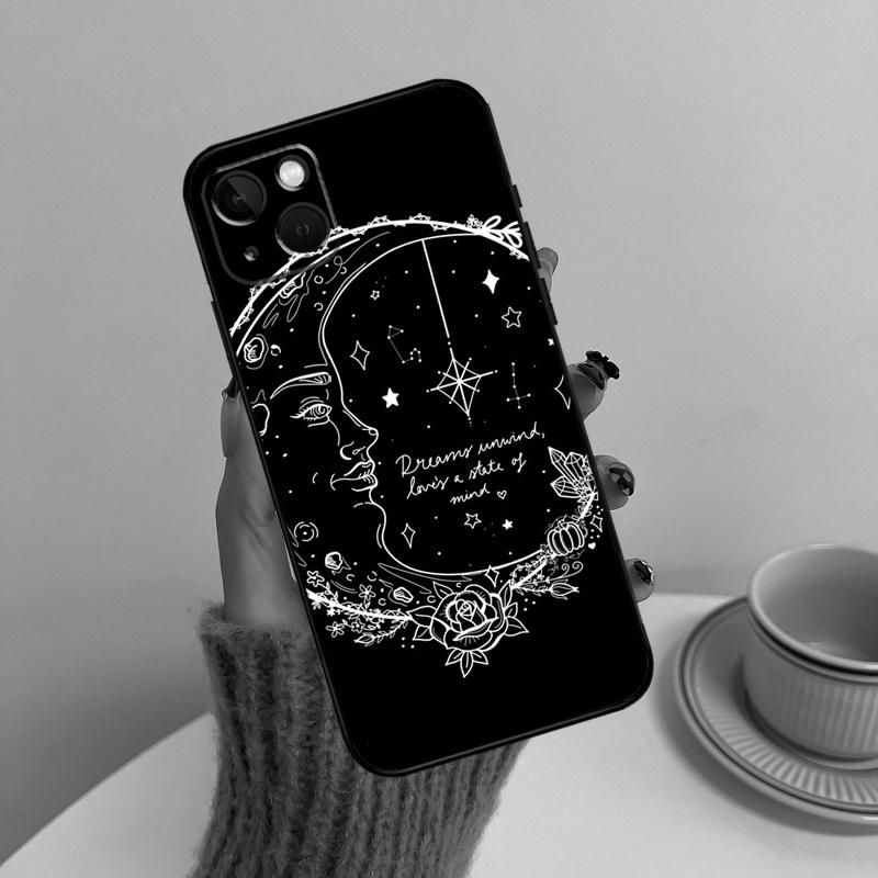 Tarot Moon Phone Case For iPhone 17 Pro Max 14 13 12 11 15 16 Pro Max Mini Plus 16e 17 Air Cover Funda