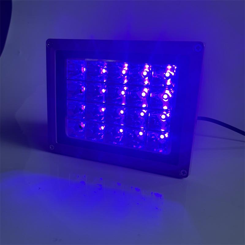 6W/20W UV Glue Curing Lamp Small Curing Equipment Led Indoor Lighting Fixture 405nm Ultraviolet Ink Projector Light