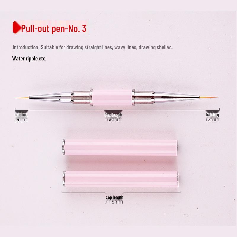 

Nail Art Double-Ended Brush Set for Line, Flower, and Gel Painting