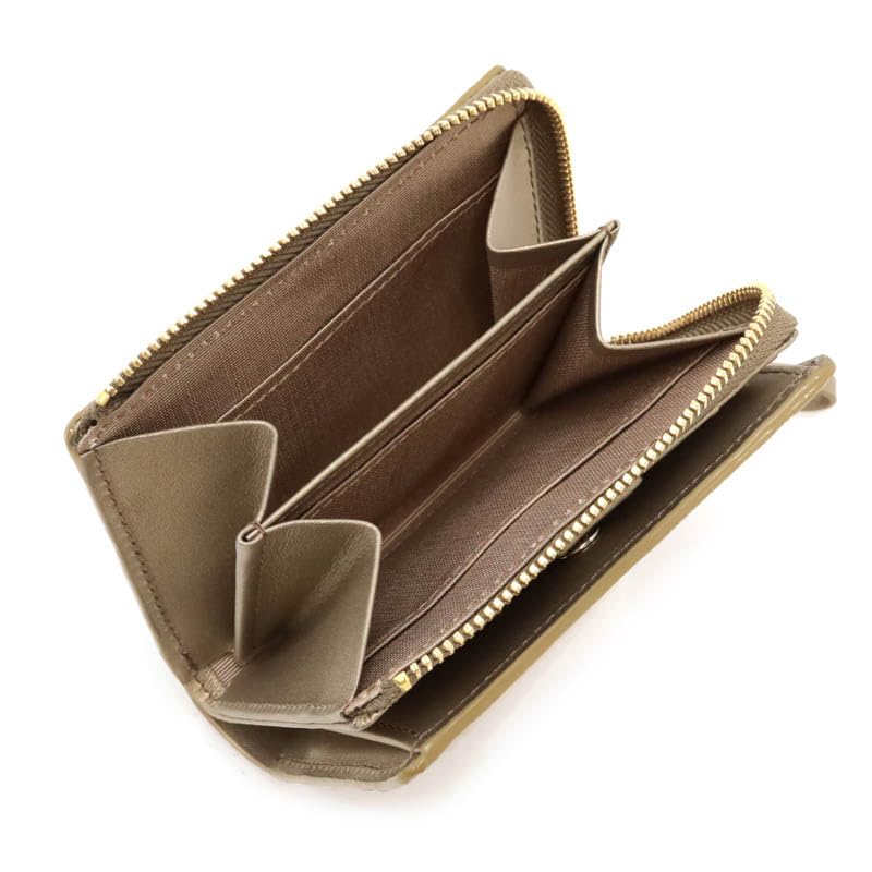 Nina Ricci Atre Nouveau Purse Gold Bifold Wallet 85-8206 Women's