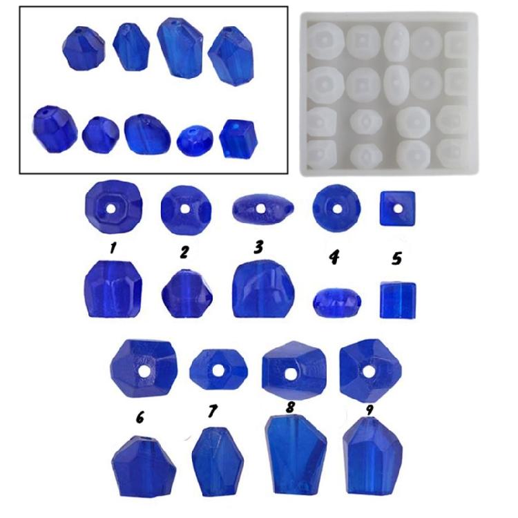 Silicone Crafting Mold Geometric Shape Handmade Beads Supplies Silicone Texture Suitable for Craft and Studio Projects