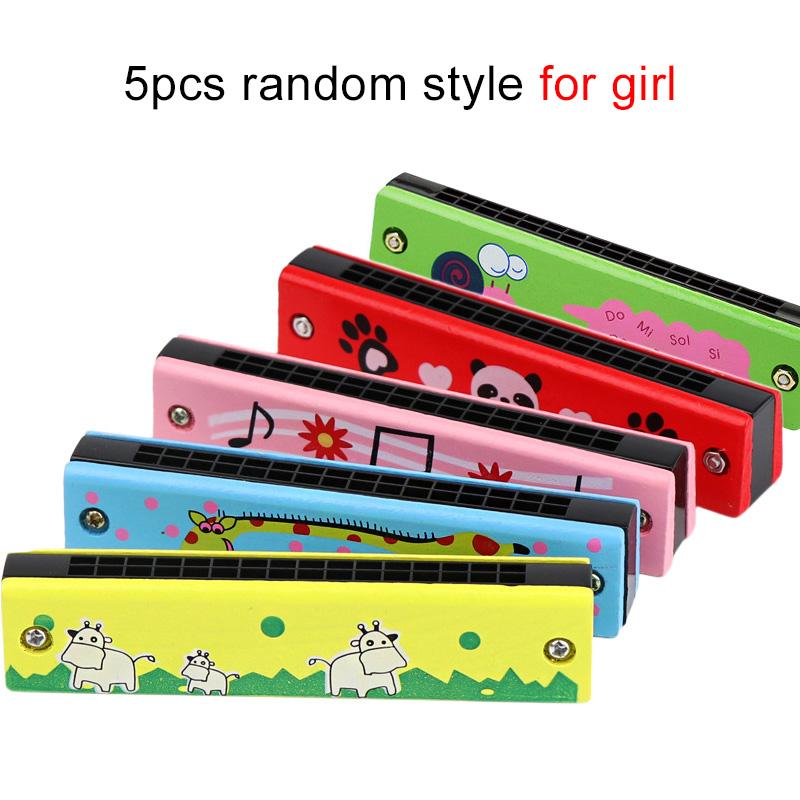 Wooden Harmonica Children Day Gift Birthday Party Favors Cartoon Pattern Lovely Noise Making Gathering Parties Instruments TMZ