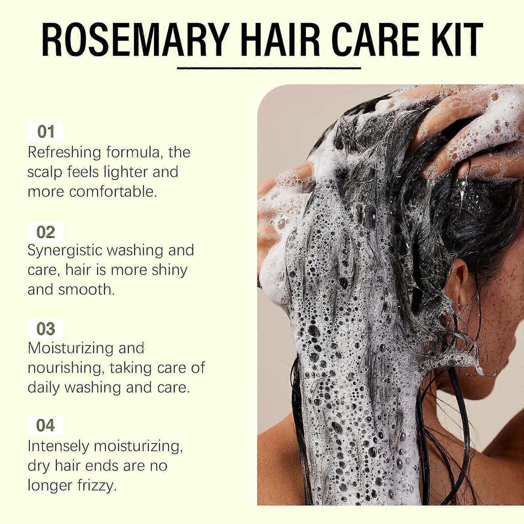 Rosemary & Chamomile Shampoo & Conditioner Set, Rosemary Hair Care Kit, Sulfate-Free, Hair Growth Support, Moisture & Repair