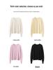Women's Elegant Cashmere Cardigan - Round Neck, Saddle Shoulder, Versatile Single-Breasted Top for Autumn/Winter 2026