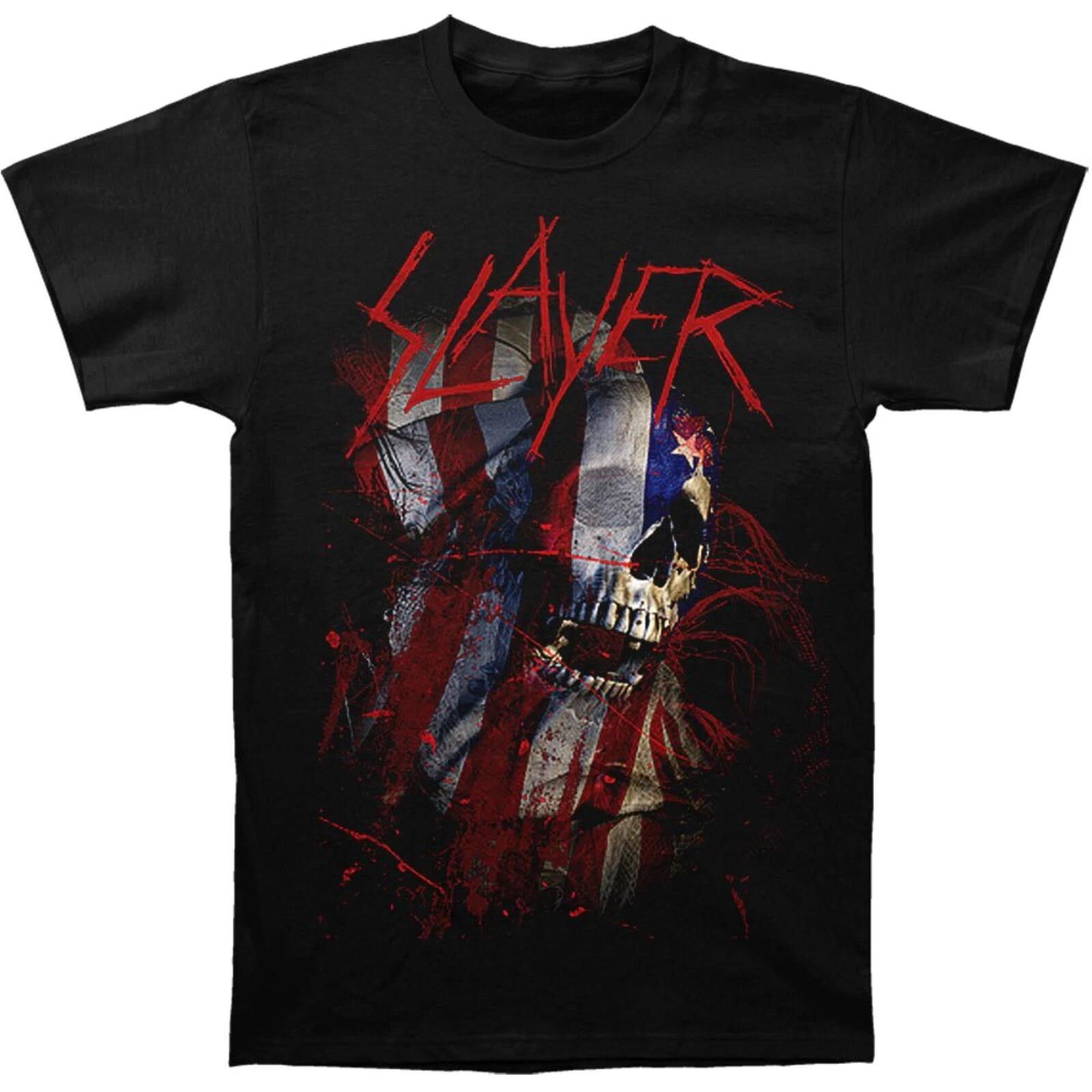 SLAYER cd lgo BLOOD US FLAG SKULL Official SHIRT SMALL New NBP OOP reign mercy S