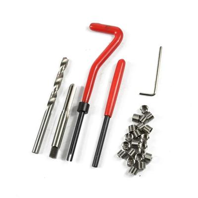 30 pièces Outil de perçage de bobine Pro pour voiture Kit d'inserts de réparation de filetage métrique M5 M6 M8 pour Helicoil Outils de réparation de vis de voiture Pied-de-biche grossier