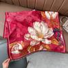 Women Elegant Versatile Fashion Thick Warm Flower Imitated Cashmere Scarf