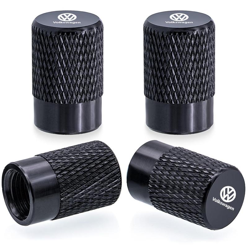 4PCS Aluminum Alloy Car Tire Valve Cap Dustproof Cover For Volkswagen VW Golf 7 MK5 Caddy Passat CC Polo MK6 Tiguan Arteon Jetta zo3