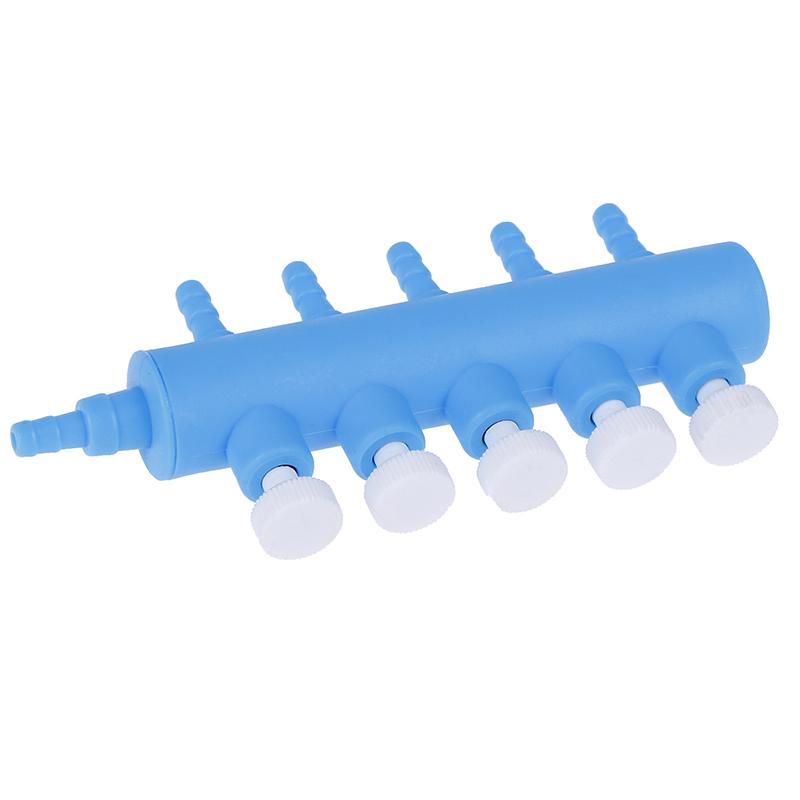 1 Pc Aquarium Fish Tank 5 Holes Air Pump Plastic Water Tube  Control Valve
